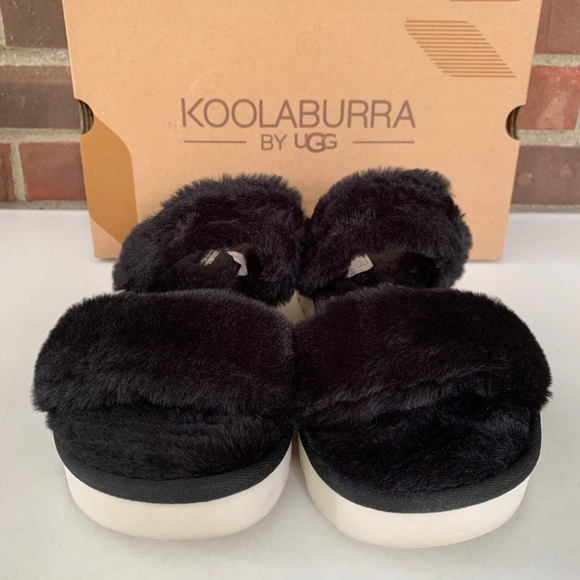 Koolaburra Womens Fuzz-On Faux Fur Slippers Platform Sandals Shoes US 8 M. - Picture 3 of 10